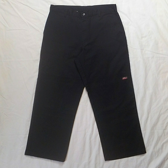 Black Genuine Dickies Hi-Rise Work Pants with Reinforced Knees 36X29 - Picture 1 of 9